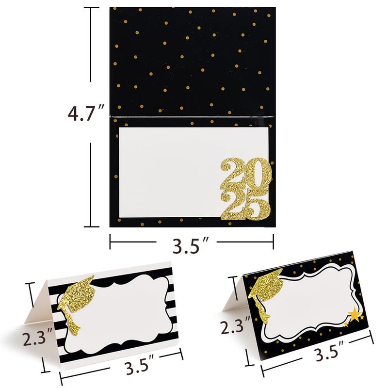 BCHOCKS 24pcs Graduate Place Cards - Graduation Food Labels for Buffet Table - Cheese Labels & Candy Table Supplies - Reusable Party and Graduation Party Decorations - Image 2